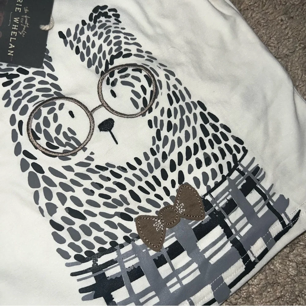 Rorie Whelan T-Shirt Bear with Glasses and Bowtie Kids Size 24 Months NWT